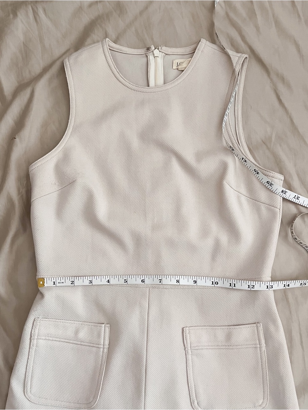 J.Crew Cream Colored Dress with Pockets - Picture 9 of 11